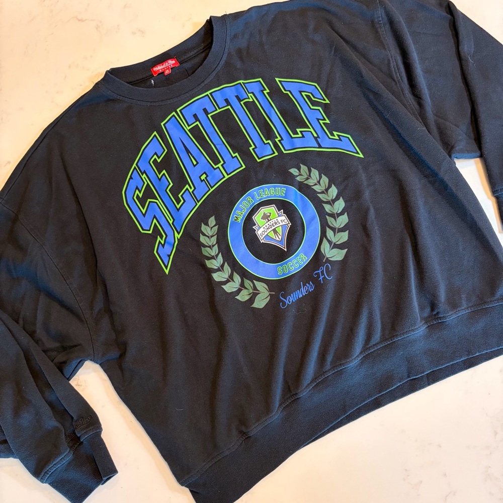 Seattle Sounders FC Mitchell & Ness Crewneck Sweatshirt
